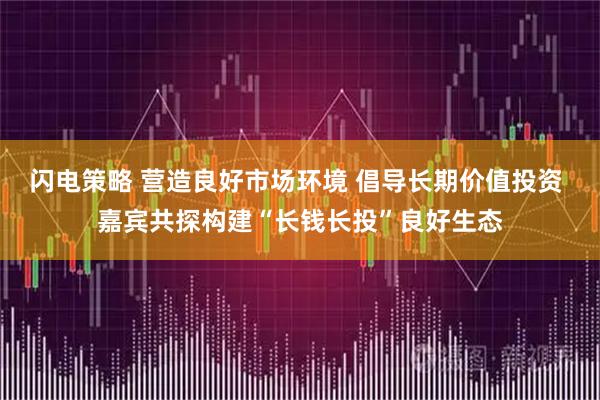 闪电策略 营造良好市场环境 倡导长期价值投资 嘉宾共探构建“长钱长投”良好生态