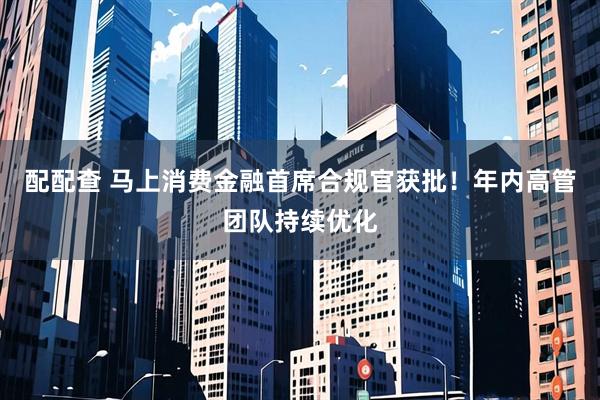 配配查 马上消费金融首席合规官获批！年内高管团队持续优化